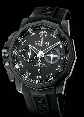 Corum Admiral's Cup Seafender 50 Chrono LHS Black PVD Titanium watch REF: 753.231.95/0371 AN13 Review - Click Image to Close